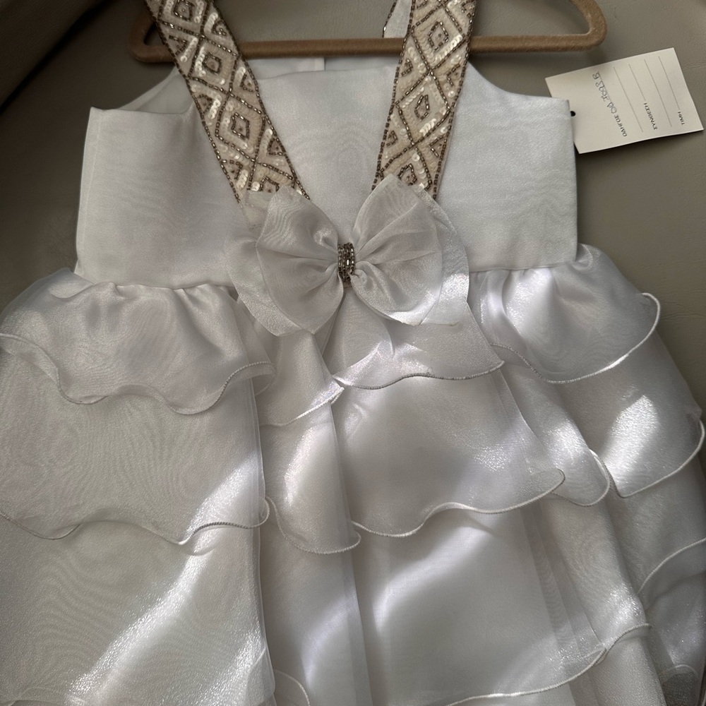 Nina Kids Formal Dress with Silver Accents